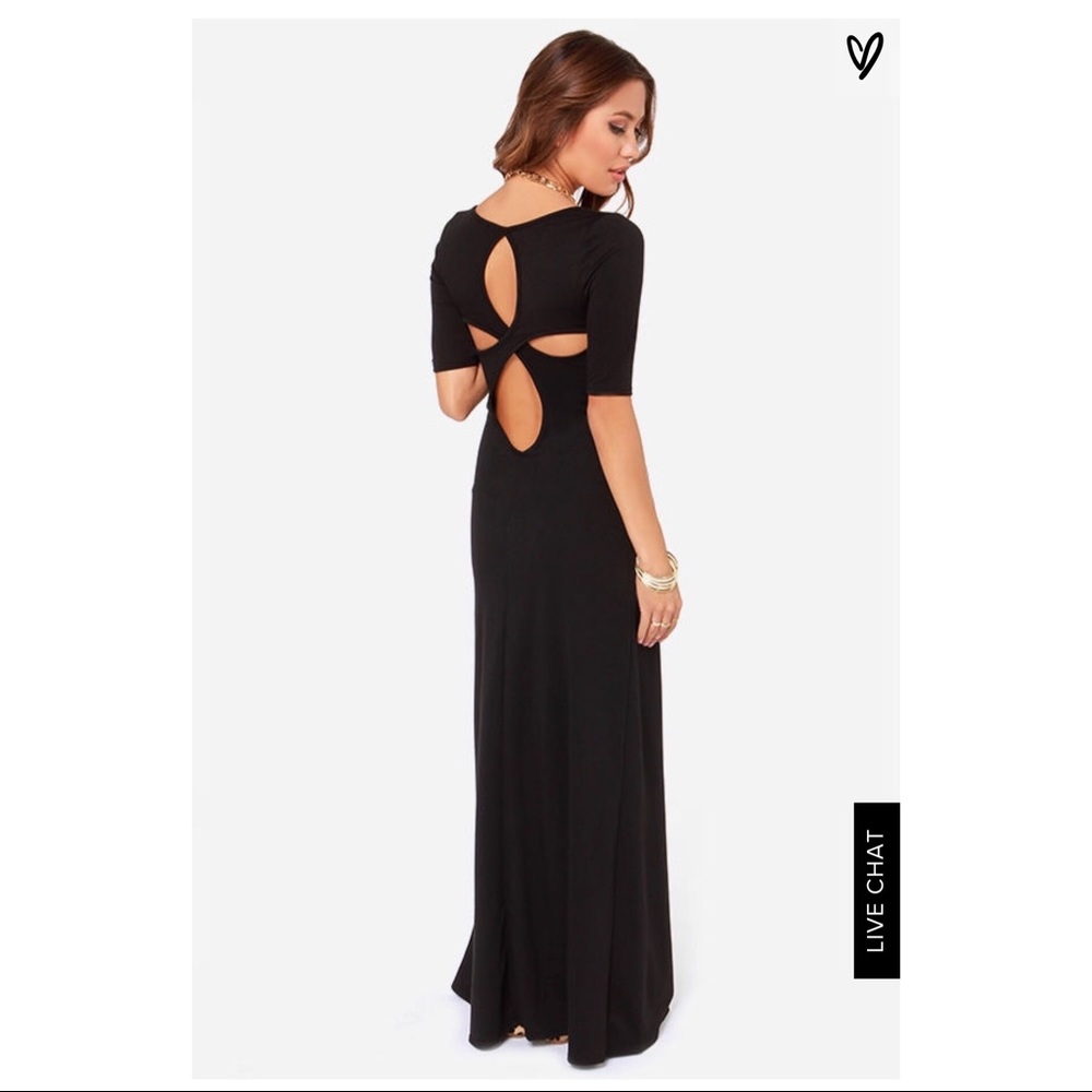 Black maxi dress.